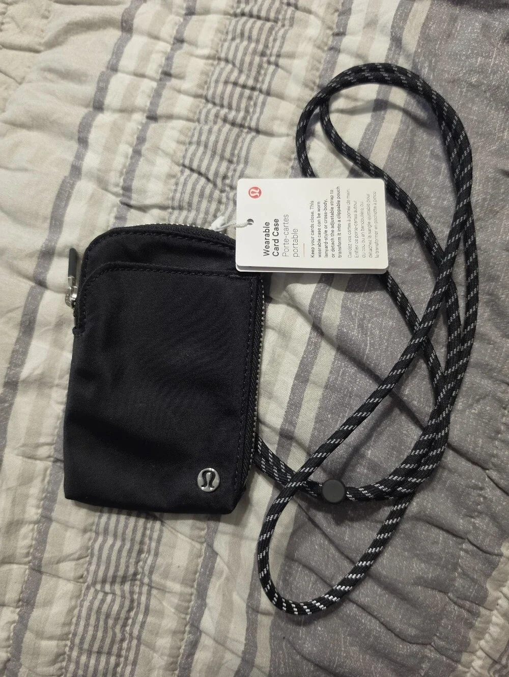 Lululemon Black Wearable Card Case Crossbody Wallet